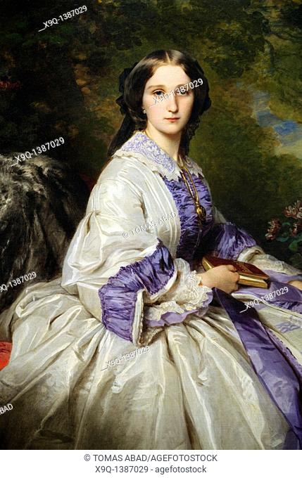 Detail: Countess Alexander Nikolaevitch Lamsdorff, née Maria Ivanovna Beck, 1835-1866, 1859, Franz Xaver Winterhalter  German, Oil on canvas 57 1/4 x 45 1/4 in