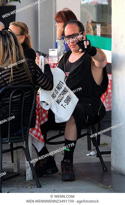 Comedian Andrew Dice Clay having lunch at Mulberry Street Pizzeria in Beverly Hills Featuring: Andrew Dice Clay Where: Beverly Hills, California