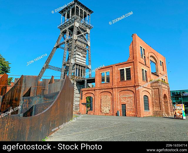 C mine, Industrial museum and cultural center based in an old coal-mining complex with underground tours. Genk, Belgium. December 12th, 2020
