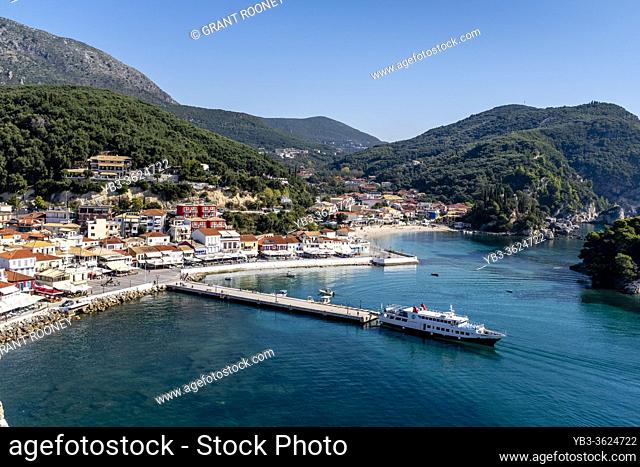 An Elevated View Of The Town Of Parga, Preveza Region, Greece