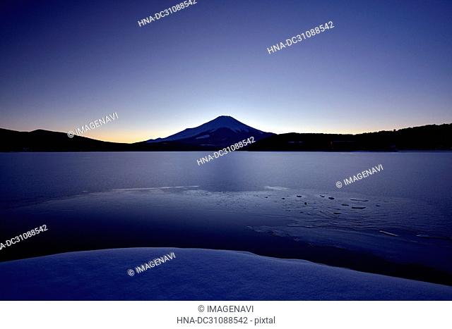 Lake Yamanaka and Mt. Fuji at Dusk