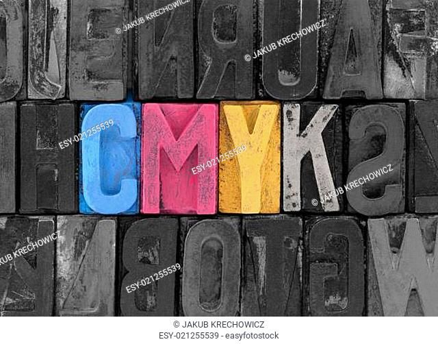 Cmyk made from old letterpress blocks
