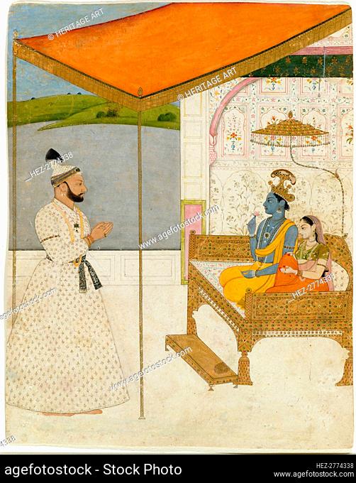 Raja Balwant Singh?s Vision of Krishna and Radha, ca. 1745-50. Creator: Nainsukh