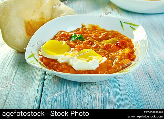Spiced crispy egg and lentil curry, Vegetable indian Curry