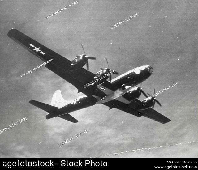 B29 Carries XS-1 Rocket Plane Aloft -- The Army's XS-1 rocket-propelled plane, built by Bell Aircraft and designed for supersonic speed of 1700 miles per hour