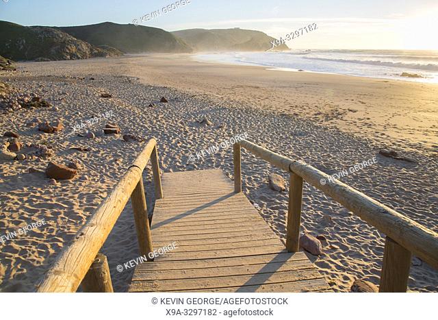 Staircase at Amado Beach; Algarve; Portugal; Europe
