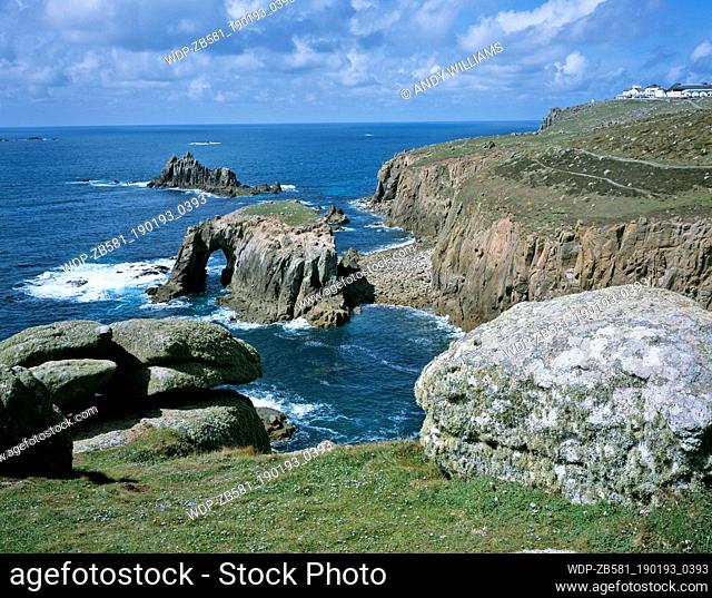 Coastal scenery with rock arch