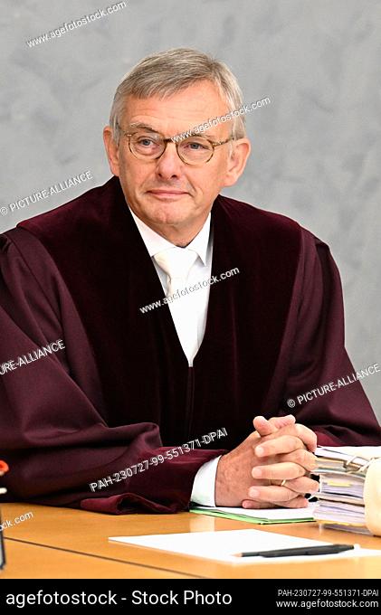 27 July 2023, Baden-Württemberg, Karlsruhe: Ulrich Herrmann, Chairman of the Third Civil Senate at the Federal Court of Justice (BGH)