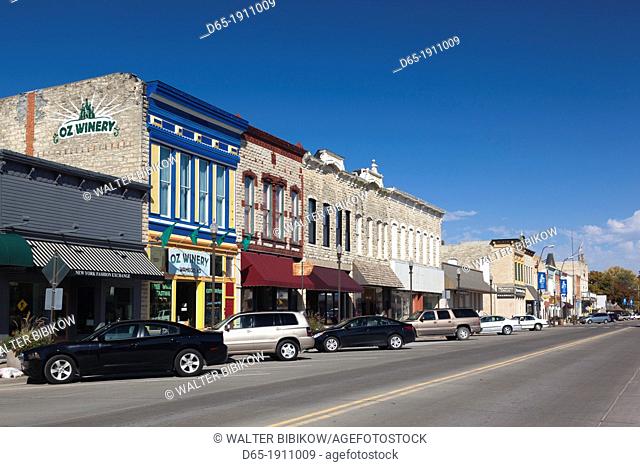USA, Kansas, Wamego, Main Street, downtown