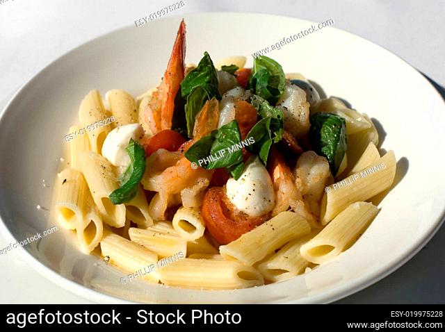Prawns with Chilli and Penne