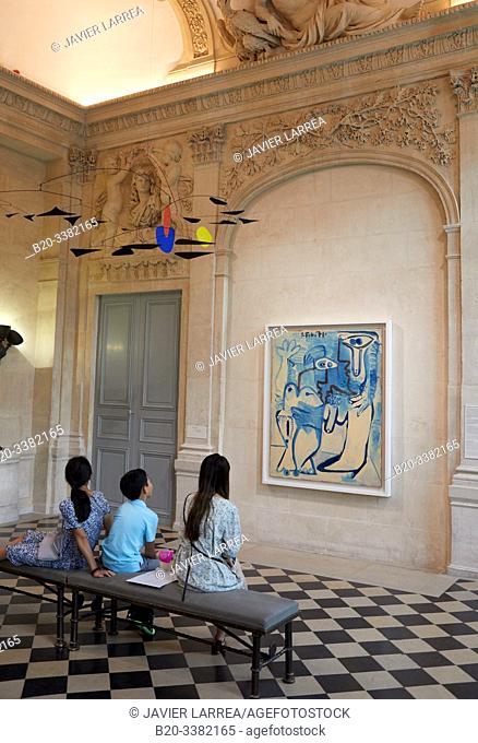 "Couple", 1970-1971, Pablo Picasso, and "Sans titre", 1956, Alexander Calder, Picasso Museum, Paris, France, Europe