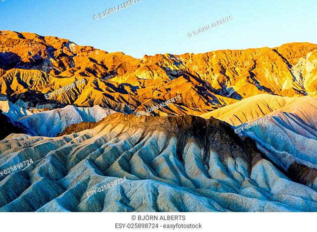 Zabriskie Point is a part of Amargosa Range located in east of Death Valley in Death Valley National Park in the United States noted for its erosional landscape