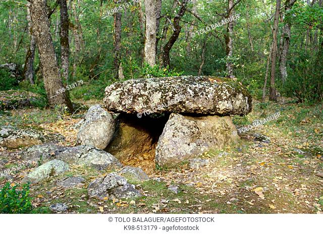 Cornudella dolmen. Bosque de Transás. Pirineo Aragonés. Huesca province. Spain