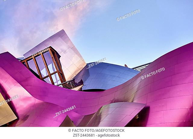 The Hotel Marqués de Riscal, A Luxury Collection Hotel by architect Frank O. Gehry. Elciego. Rioja alavesa wine route. Alava. Basque country. Spain
