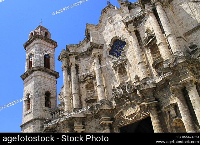San Cristobal Cathedral, Plaza de la Catedral, Habana Cathedral, Habana Vieja, Havana, Cuba, América