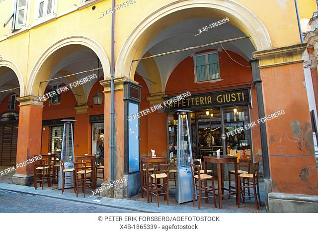 Cafe along Via Emilia street central Modena city Emilia-Romagna region central Italy Europe