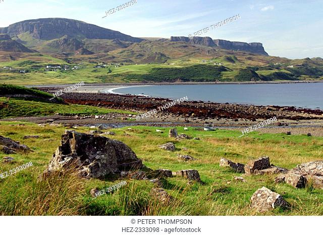 Distant view of the Quiraing, Isle of Skye, Highland, Scotland