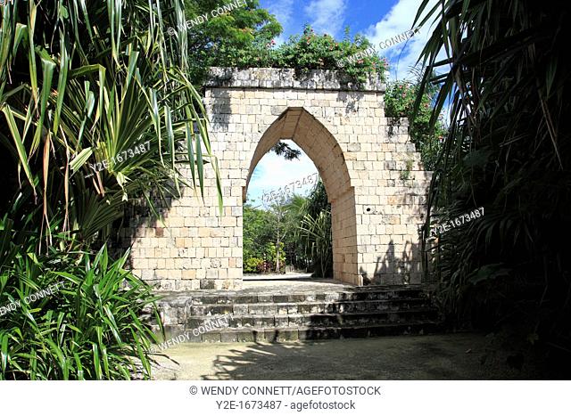 Mayan arch, Chankanaab National Park, Cozumel Island, Isla de Cozumel, Quintana Roo, Mexico, Caribbean
