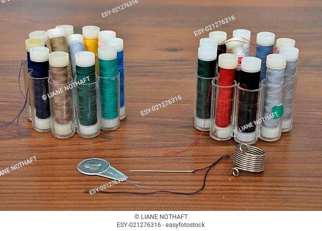 needle, thread, yarn and threader