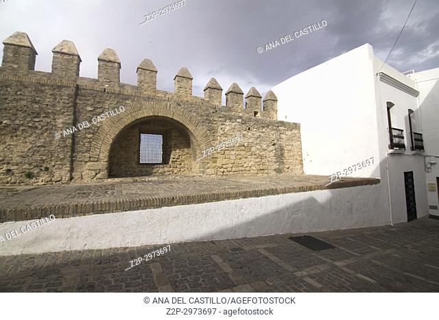 Vejer de la Frontera white village in, Cadiz province, Andalusia, Spain. Castle walls