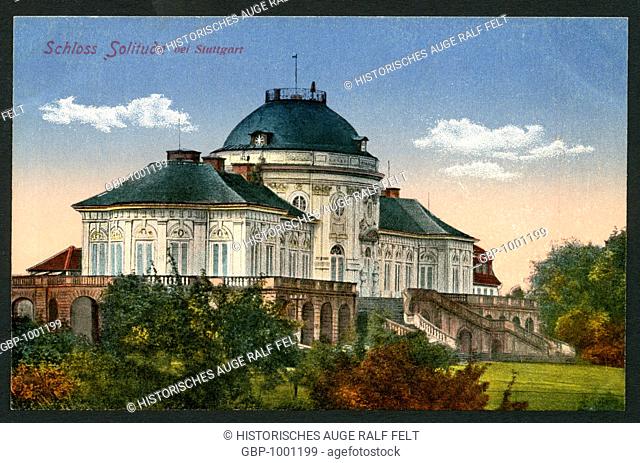 Europe, Germany, Baden-Württemberg, Stuttgart, Solitude Castle, postcard, probably published 1913 , publishing house Emil Roth, Esslingen