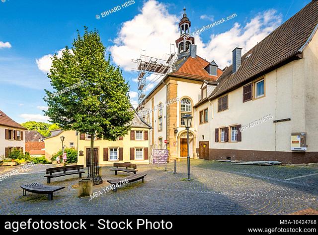 Amtsgasse in the historic old town of Meisenheim am Glan, well-preserved medieval architecture in the north Palatinate mountains, a pearl in the Glantal