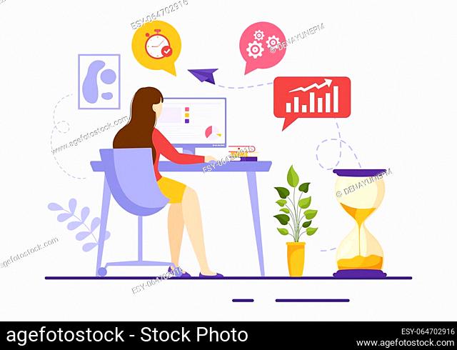 Productivity Tips and Trick Vector Illustration with Marketing Product for Effective Advertisement and Promotion Campaign to Boost Brand Recognition