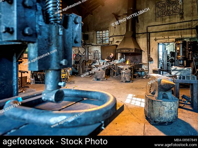 Pernes-les-Fontaines, Vaucluse, Provence-Alpes-Cote d'Azur, France. The blacksmith La Forge