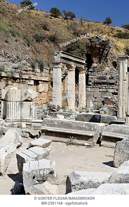 State Agora, upper agora, market square, UNESCO World Heritage Site, Ephesus, Ephesos, Efes, Izmir, Turkish Aegean, western Turkey, Turkey, Asia