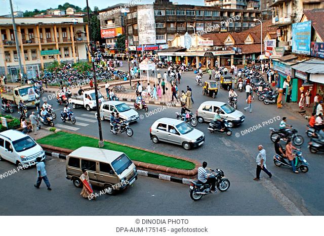 Traffic Jam on street , Margaon , Goa , India