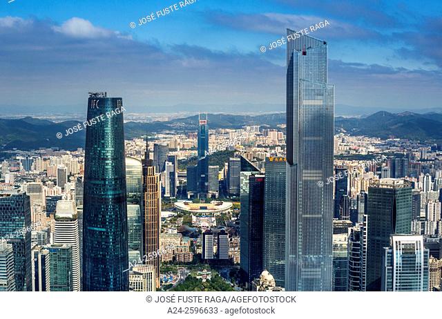 China, Guangdong Province, Guangzhou City, Wuyang New Town, International Financial Center and East Tower