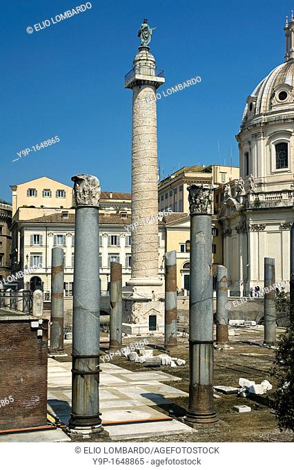 Trajan's Column, Trajan's Forum, Rome, lazio, Italy