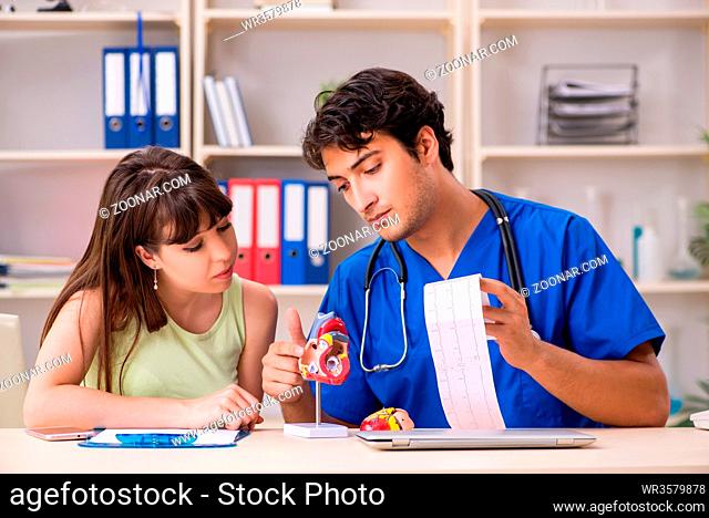Young patient visiting doctor cardiologist