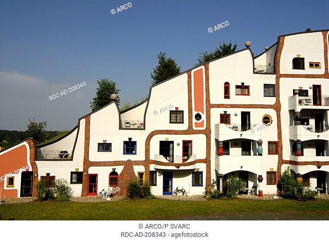Stone house, Hotel Rogner, Bad Blumau, Steiermark, Austria, thermal resort, architect Friedensreich Hundertwasser
