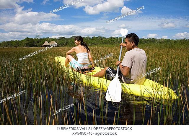 Mexico Yucatan Cancun Solferino Kayac at Nature Reserve