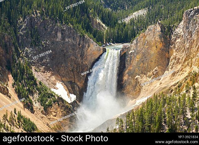 Lower Falls And Grand Canyon Of Yellowstone river, Yellowstone National Park
