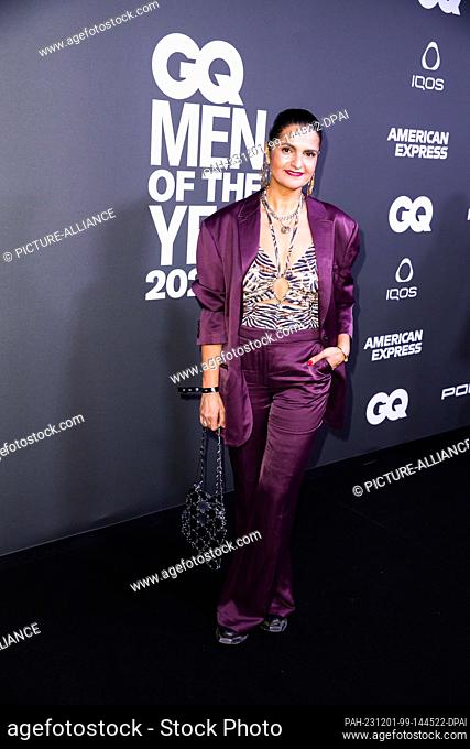 30 November 2023, Berlin: Leyla Piedayesh, fashion designer, attends the 25th ""GQ Men of the Year Awards"". Photo: Christoph Soeder/dpa