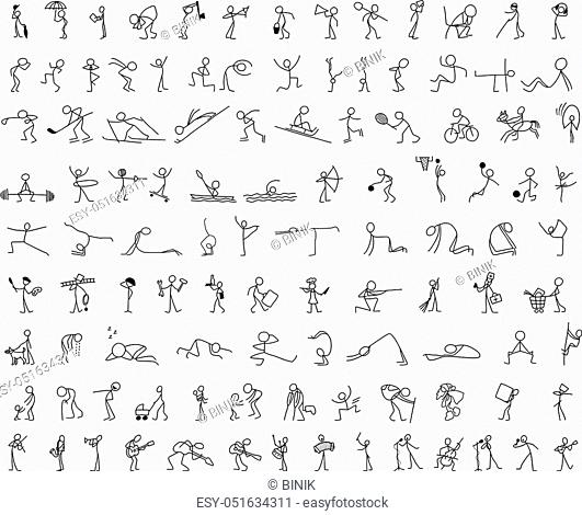 Stick figure action Stock and Images | agefotostock