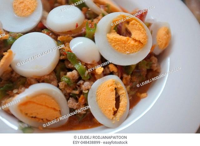 Wing Bean Shrimp Salad or Yum Tua Poo , Thai spicy food