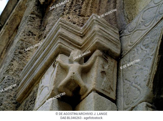 Bas-relief, Basilica of St Gabinus, Porto Torres, Sardinia. Italy, 11th century