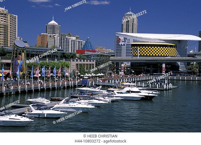 Australia, Darling harbor, New South Wales, Sydney, boats, yacht, city
