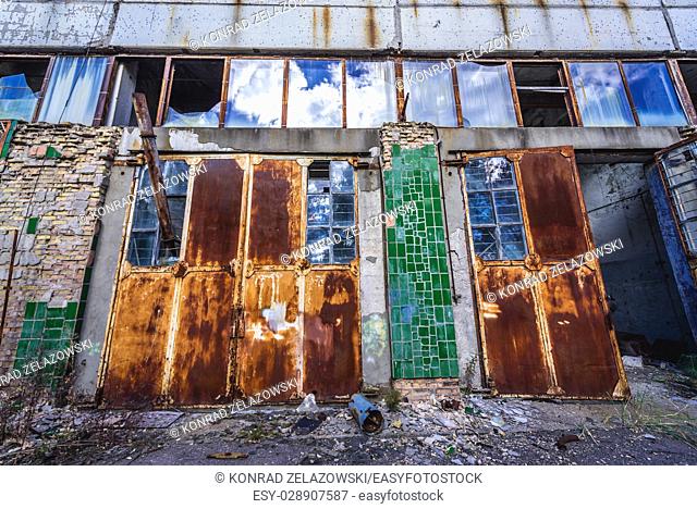 Abandoned Jupiter Factory in Pripyat ghost town of Chernobyl Nuclear Power Plant Zone of Alienation in Ukraine