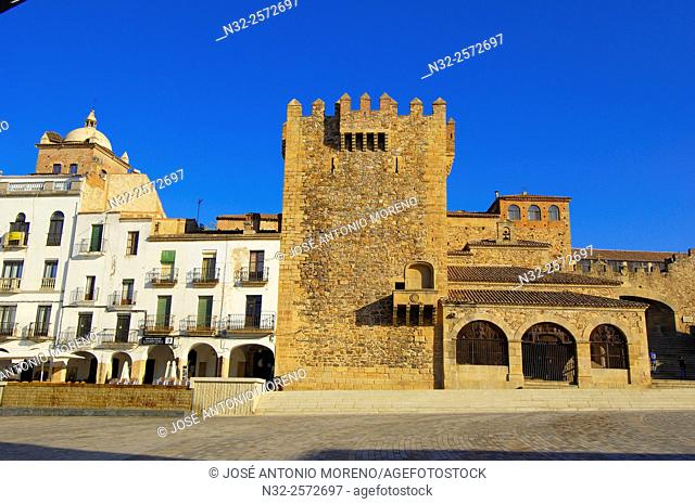 Cáceres, Plaza Mayor, Main Square, Old town, UNESCO World Heritage Site, Extremadura, Spain