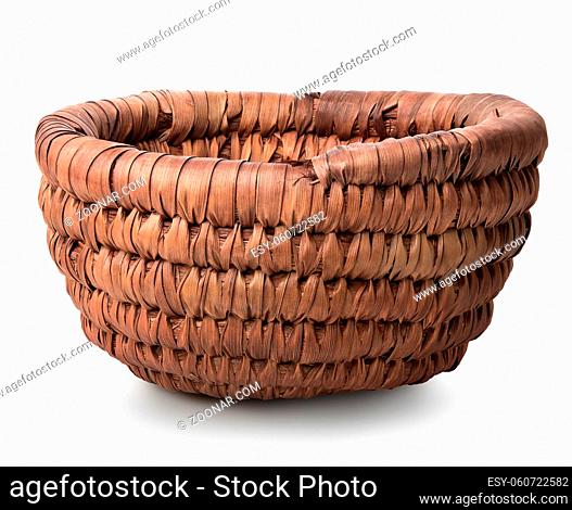Basket of withe isolated on a white background