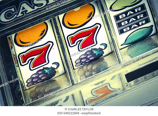 casino slot machine close up