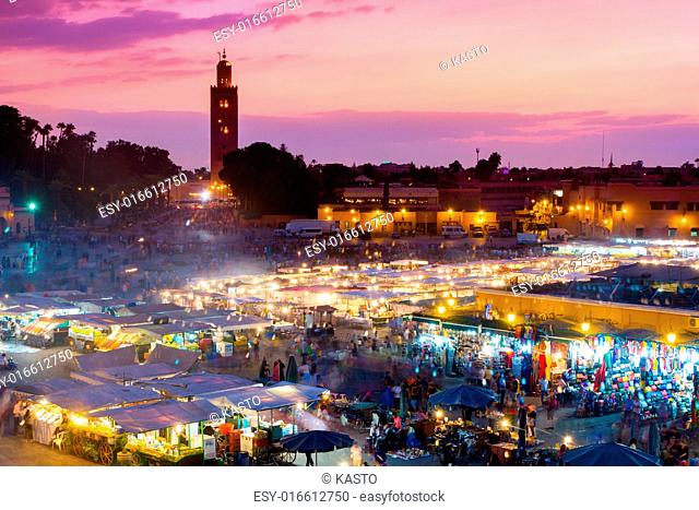Jamaa el Fna also Jemaa el Fnaa, Djema el Fna or Djemaa el Fnaa is a square and market place in Marrakesh's medina quarter (old city)
