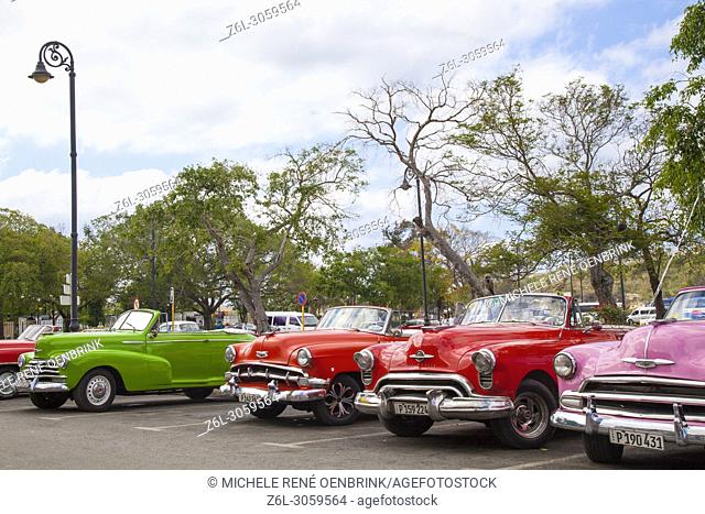 Classic 1950s car in Old Havana Cuba