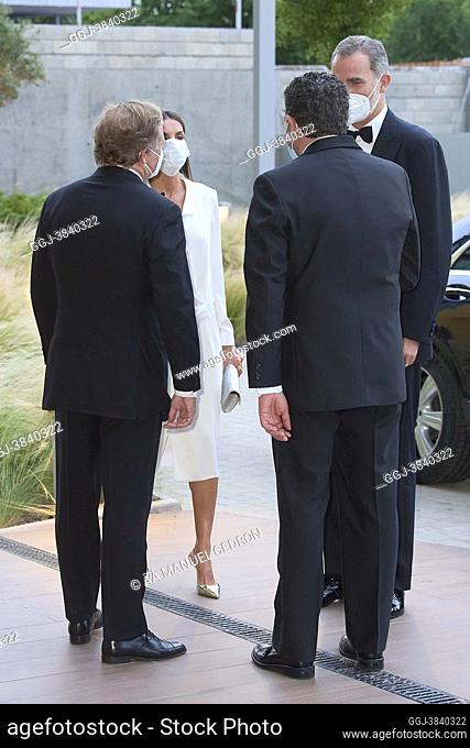 King Felipe VI of Spain, Queen Letizia of Spain attends 'Luca de Tena', 'Mariano de Cavia' and 'Mingote' journalism awards at ABC on June 22, 2021 in Madrid