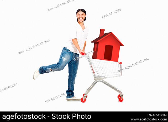 Man in real estate buying concept