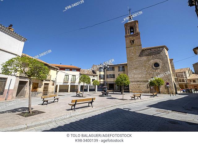 Iglesia de Santa María de Calatañazor, siglo XVI, Almazán, Soria, comunidad autónoma de Castilla y León, Spain, Europe